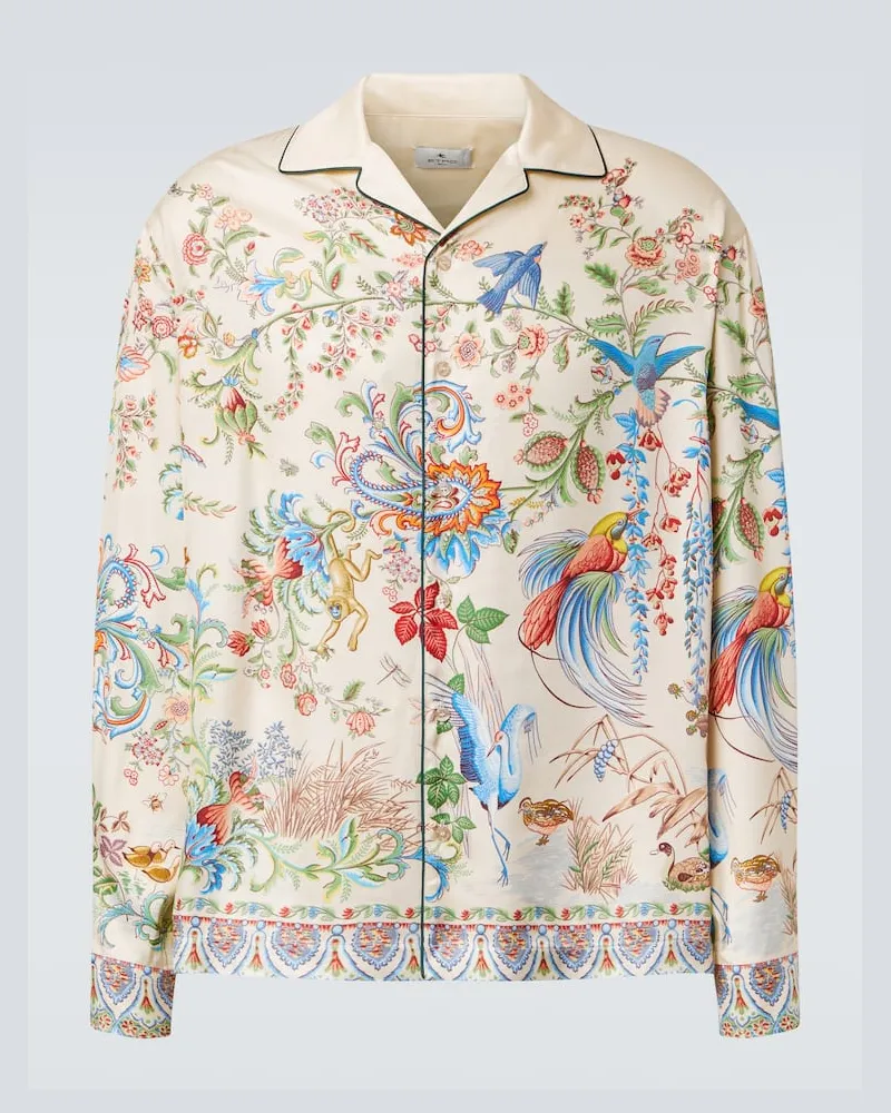 Etro Bedrucktes Hemd Beige