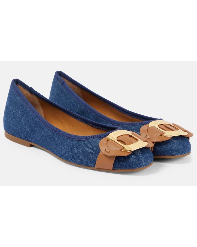 See by Chloé See By Chloe Ballerinas Chany aus Denim Blau