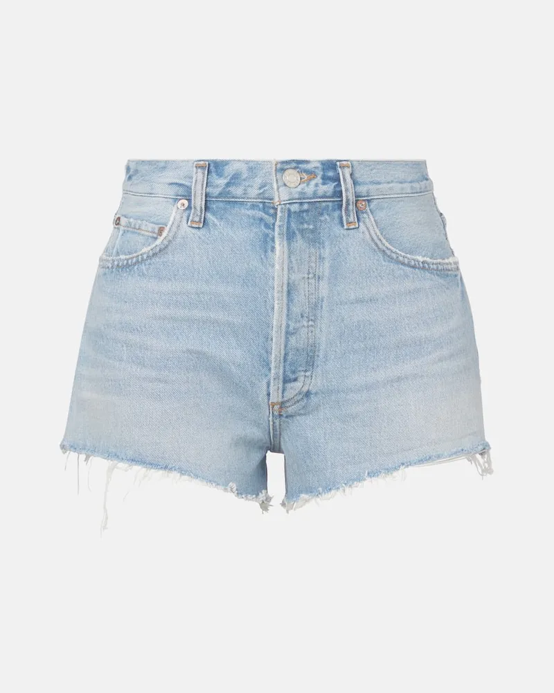 AGOLDE High-Rise Jeansshorts Ridley Blau
