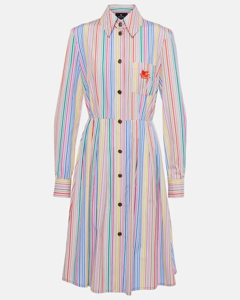 Etro Hemdblusenkleid aus Baumwolle Weiã