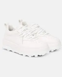 Jil Sander Sneakers aus Leder Weiss