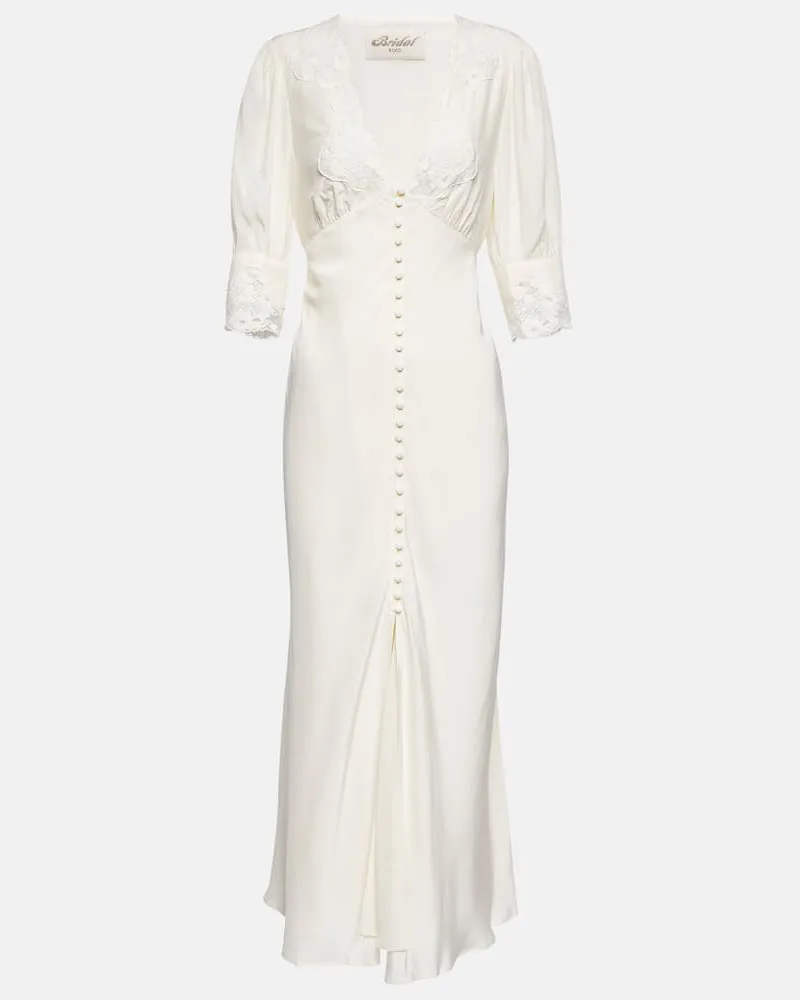 RIXO Bridal Maxikleid Simone mit Spitze Weiß