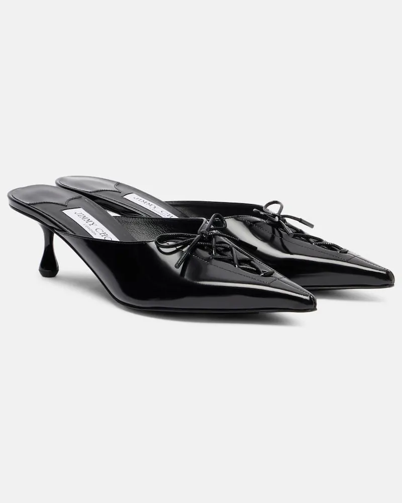 Jimmy Choo Mules Scarlett 50 aus Leder Schwarz
