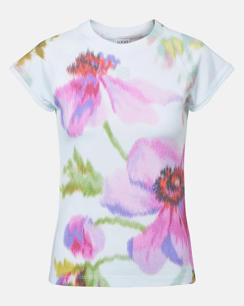Loewe Bedrucktes T-Shirt aus Jersey Multicolor