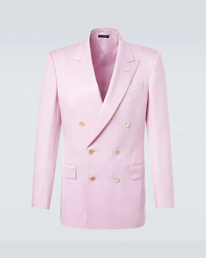 Tom Ford Anzugjacke aus Seiden-Gabardine Rosa