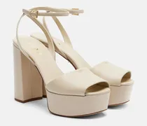 Plateausandalen aus Leder