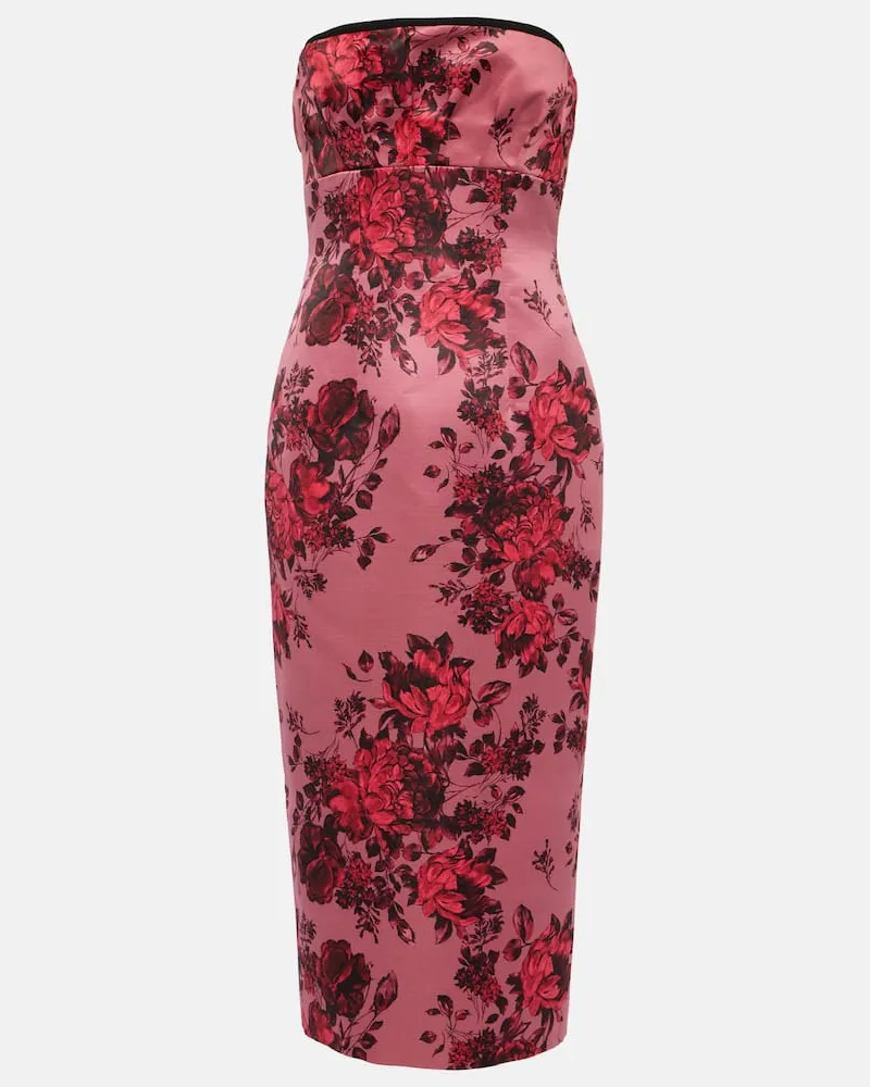 EMILIA WICKSTEAD Bedrucktes Midikleid Adalina Rosa