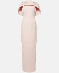 Safiyaa Verzierte Robe aus Crepe Pink