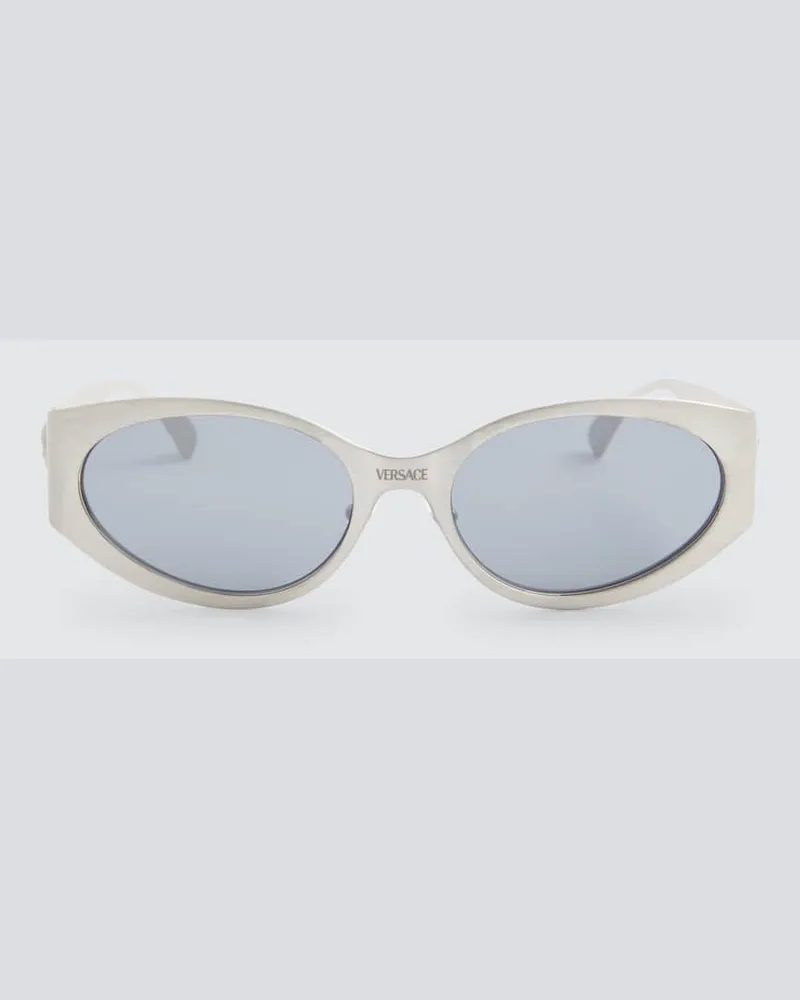 Versace Ovale Sonnenbrille Medusa Grau