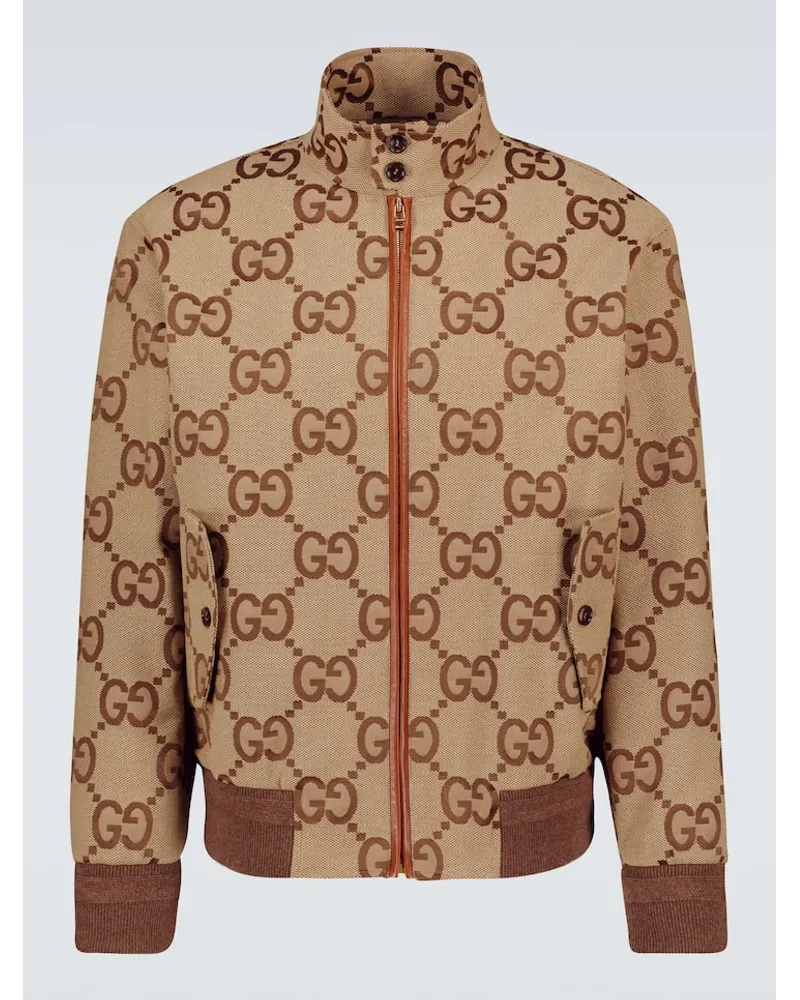 Gucci Jacke Jumbo GG aus Canvas Braun