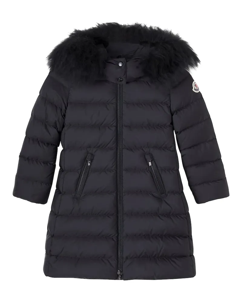 Moncler Daunenmantel Abelle mit Shearling Schwarz