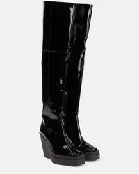 Gia Borghini Overknee-Stiefel Gia 31 aus Lackleder Schwarz