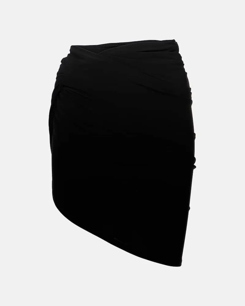 Jacquemus Minirock The Drapeado aus Jersey Schwarz