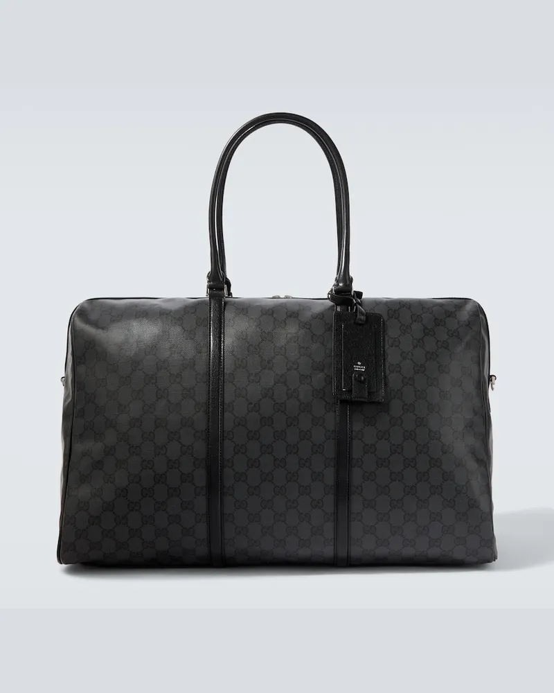 Gucci Weekender GG aus Canvas mit Leder Schwarz