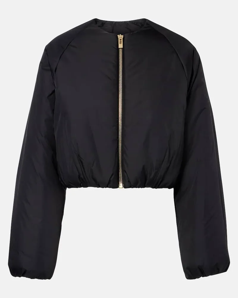 Alaïa Alaïa Wattierte Cropped-Jacke Schwarz