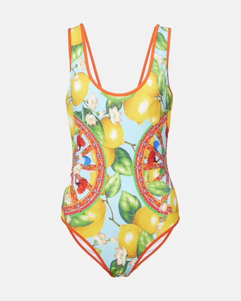 Dolce & Gabbana Bedruckter Badeanzug Multicolor