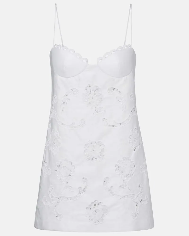 Magda Butrym Bustier-Kleid aus Popeline Weiß