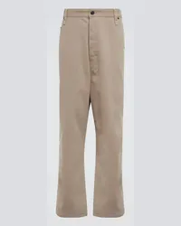 AMI Paris Gerade Hose Alex Fit aus Gabardine Beige