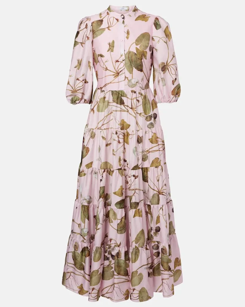 Erdem Hemdblusenkleid aus Baumwolle Rosa