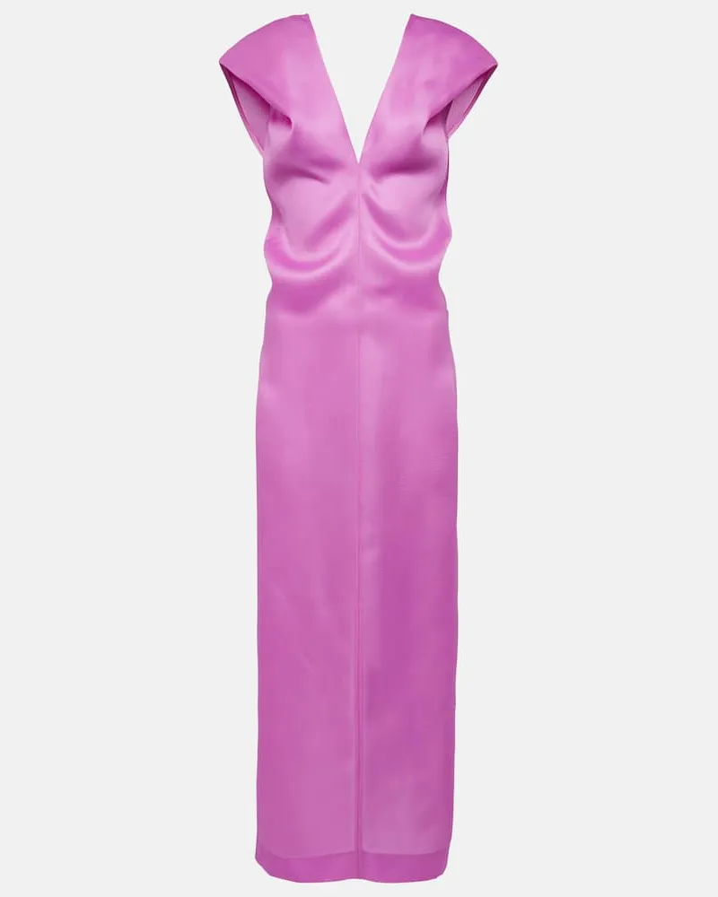 KHAITE Maxikleid Ima aus Seide Rosa