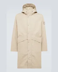 Stone Island Daunenjacke Ghost Compass aus Baumwoll-Gabardine Beige