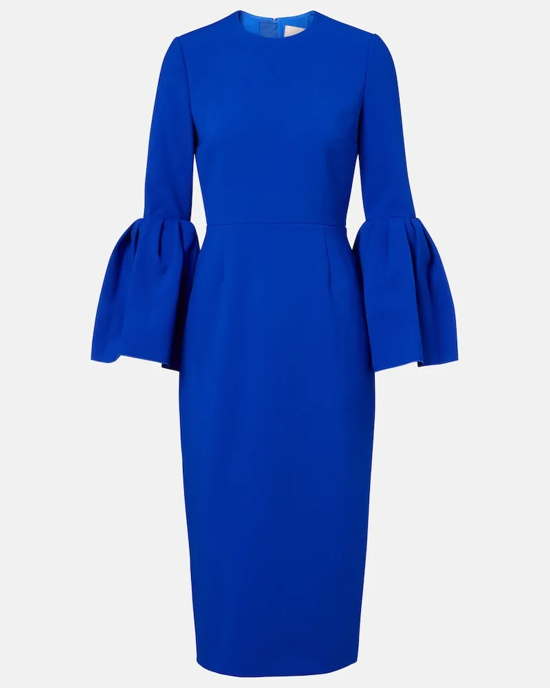 Roksanda Ilincic Midikleid Margot aus Crêpe Blau