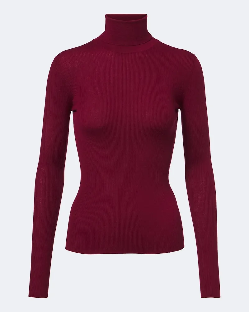 Dolce & Gabbana Rollkragenpullover aus Kaschmir Burgunderrot