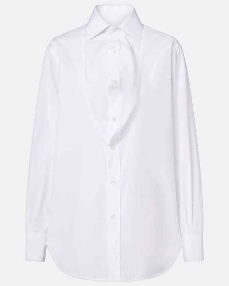 Maison Margiela Hemd aus Baumwollpopeline Weiß