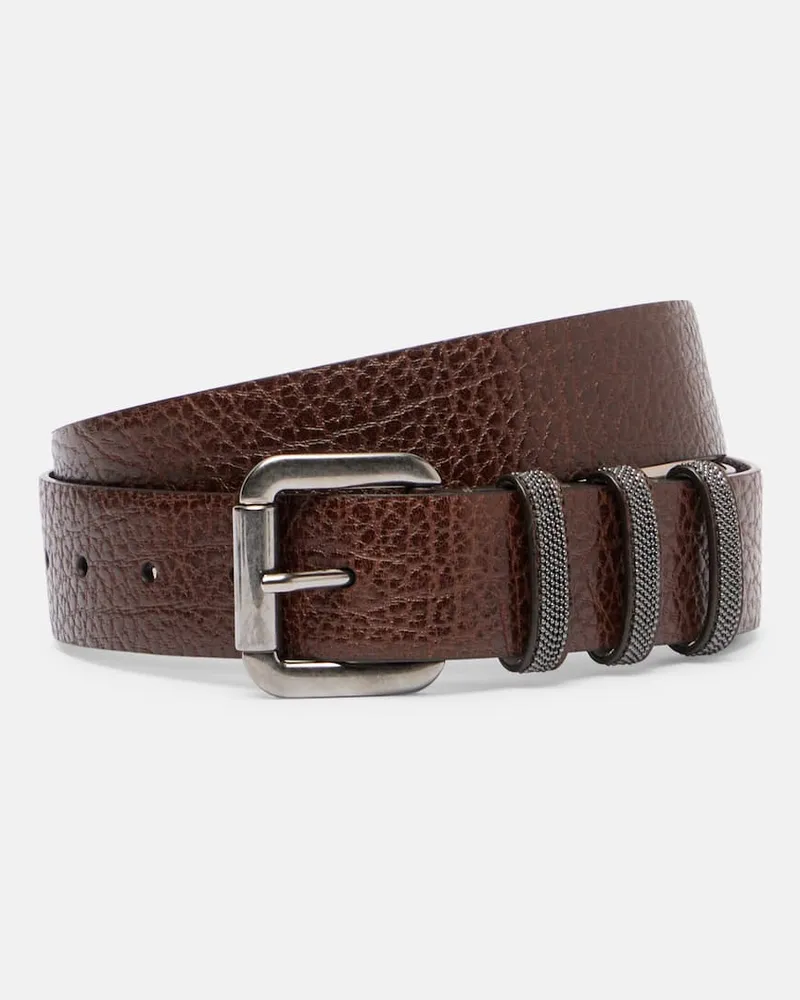 Brunello Cucinelli Gürtel Monili aus Leder Braun