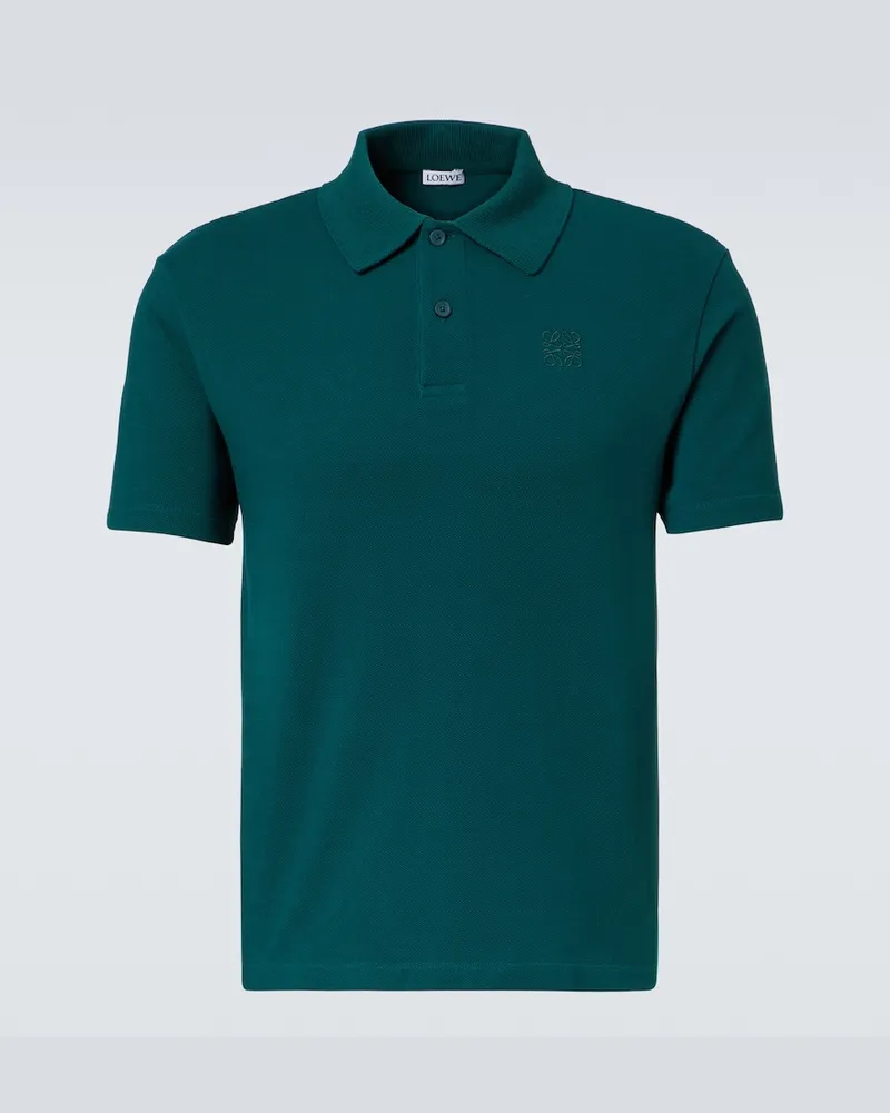 Loewe Polohemd aus Baumwoll-Piqué Grün