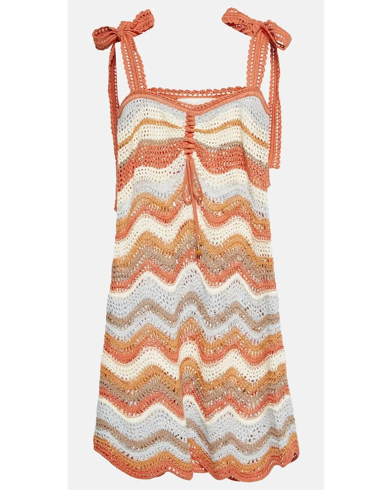 Zimmermann Minikleid aus Baumwolle Multicolor