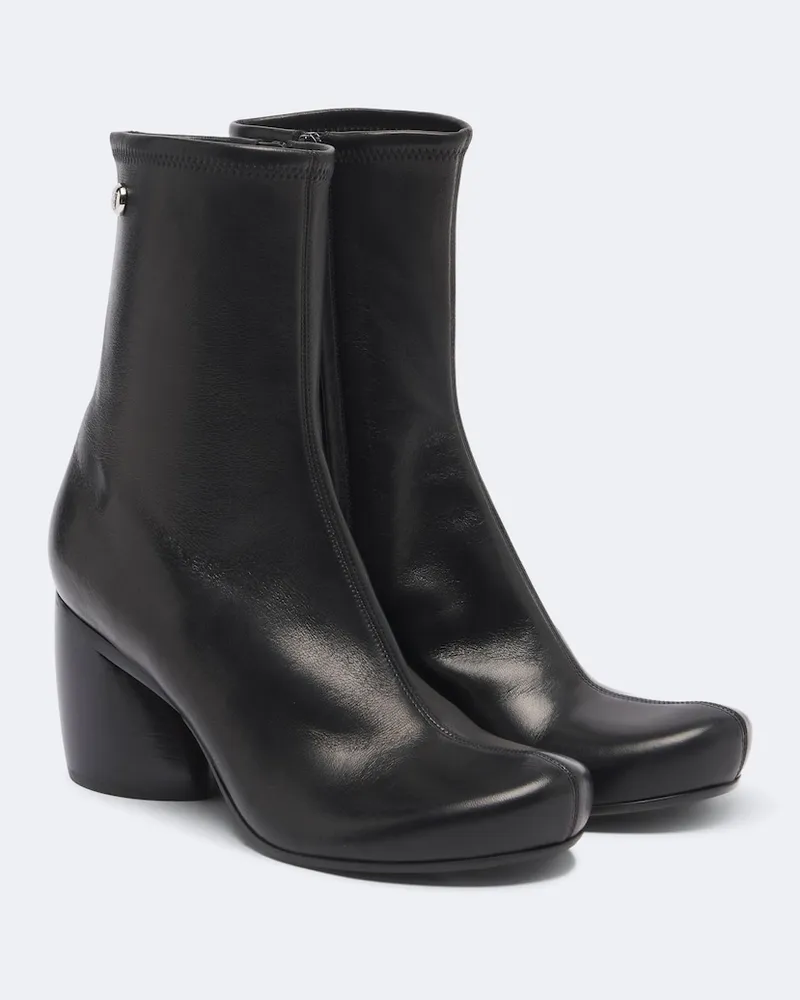 Loewe Ankle Boots Oval aus Leder Schwarz