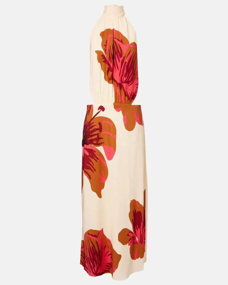 Johanna Ortiz Maxikleid aus Seide mit Pailletten Multicolor