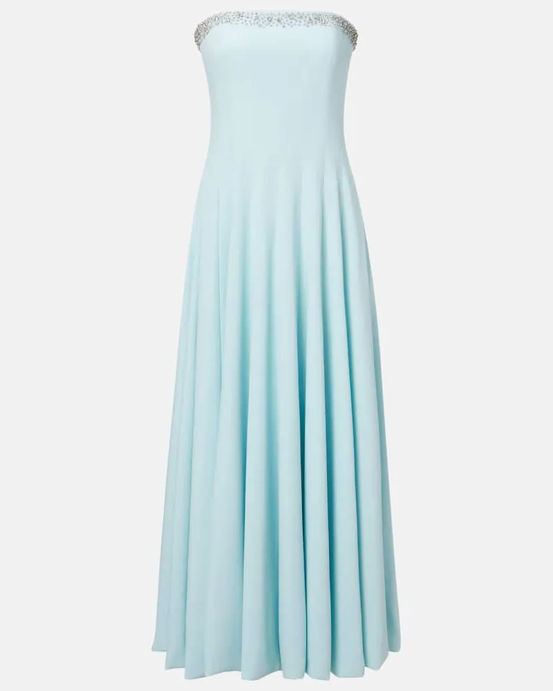 COSTARELLOS Midikleid Aldina aus Crêpe Blau