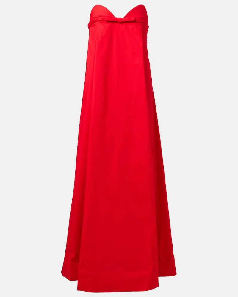 Adriana Degreas Maxikleid aus einem Baumwollgemisch Rot