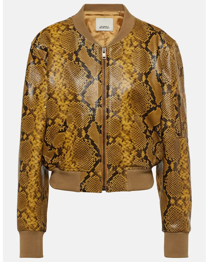 Isabel Marant Bomberjacke Cerem aus Leder Multicolor