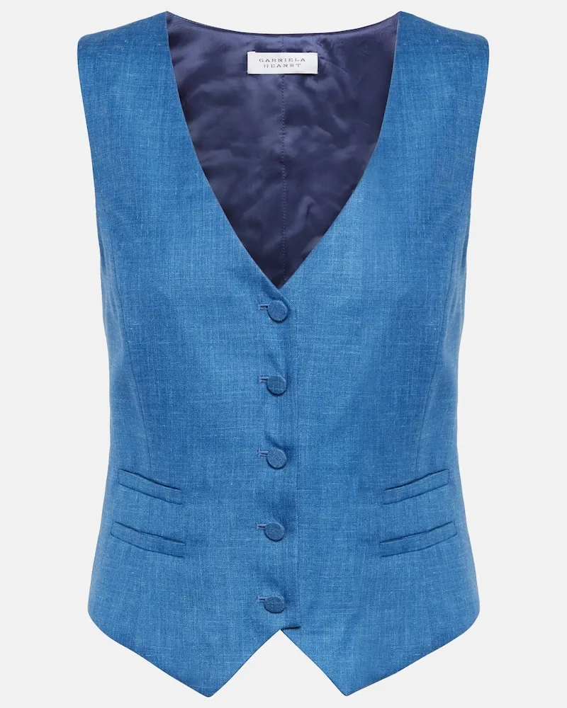 Gabriela Hearst Weste Coleridge aus einem Wollgemisch Blau