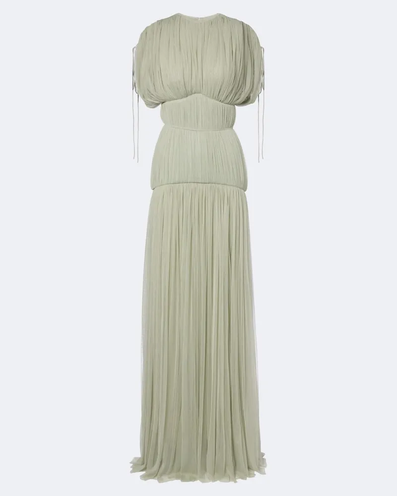 De La Vali Bustier-Robe Nymera aus Tüll Grün