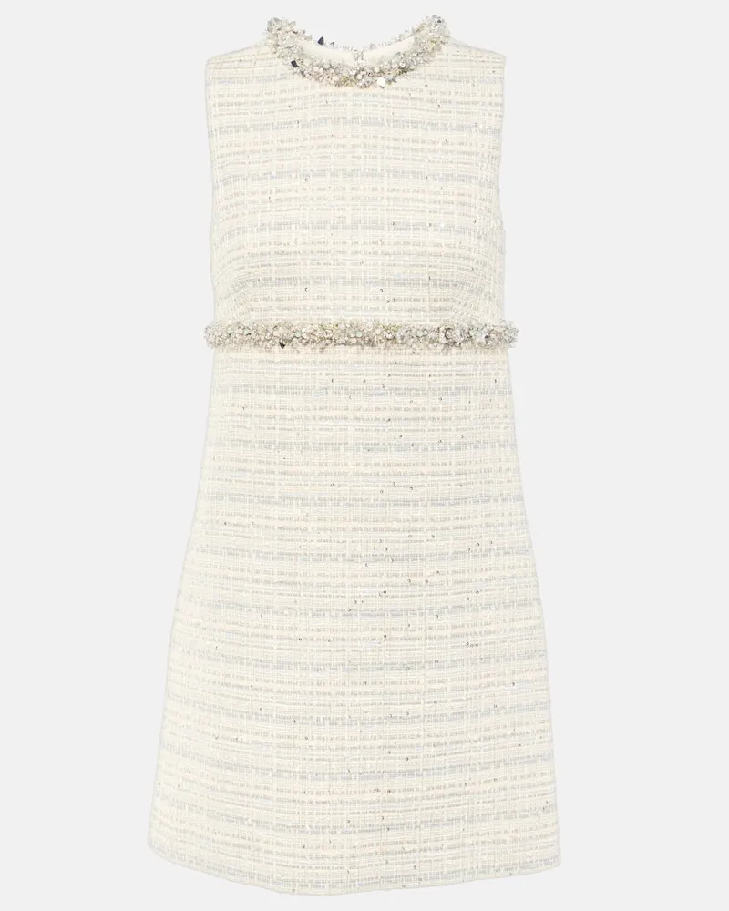 Valentino Garavani Verziertes Minikleid aus Tweed Multicolor