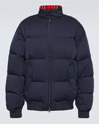 Balenciaga Daunenjacke Cut-Up Harrington aus Twill Blau