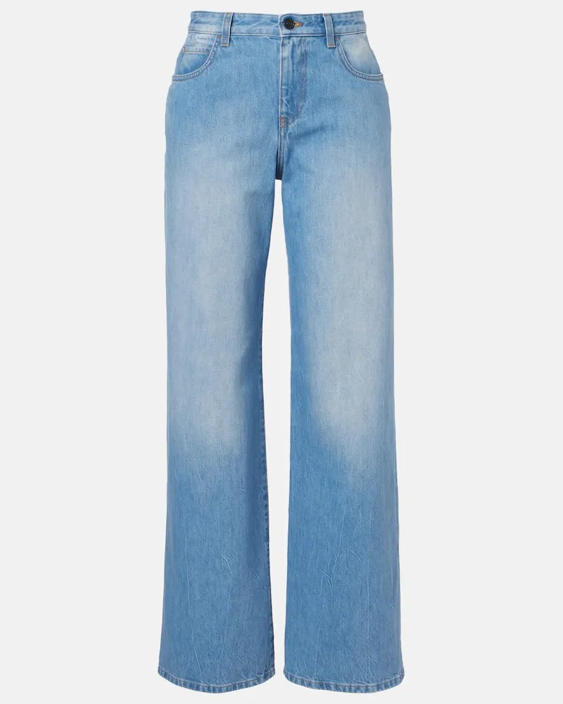 The Row Straight Jeans Eglitta Blau