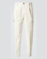 Brunello Cucinelli Mid-Rise-Cargohose aus einem Baumwollgemisch Weiss