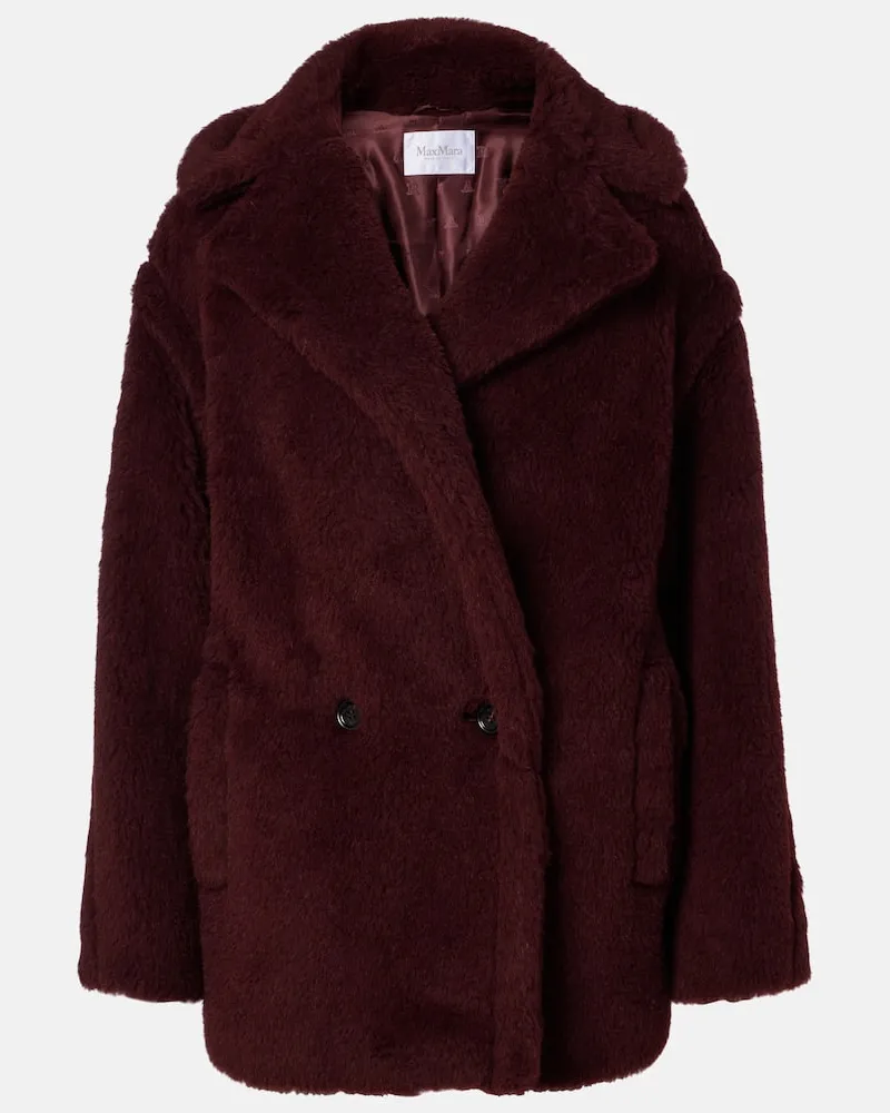 Max Mara Cabanjacke Olga aus Wolle und Seide Burgunderrot