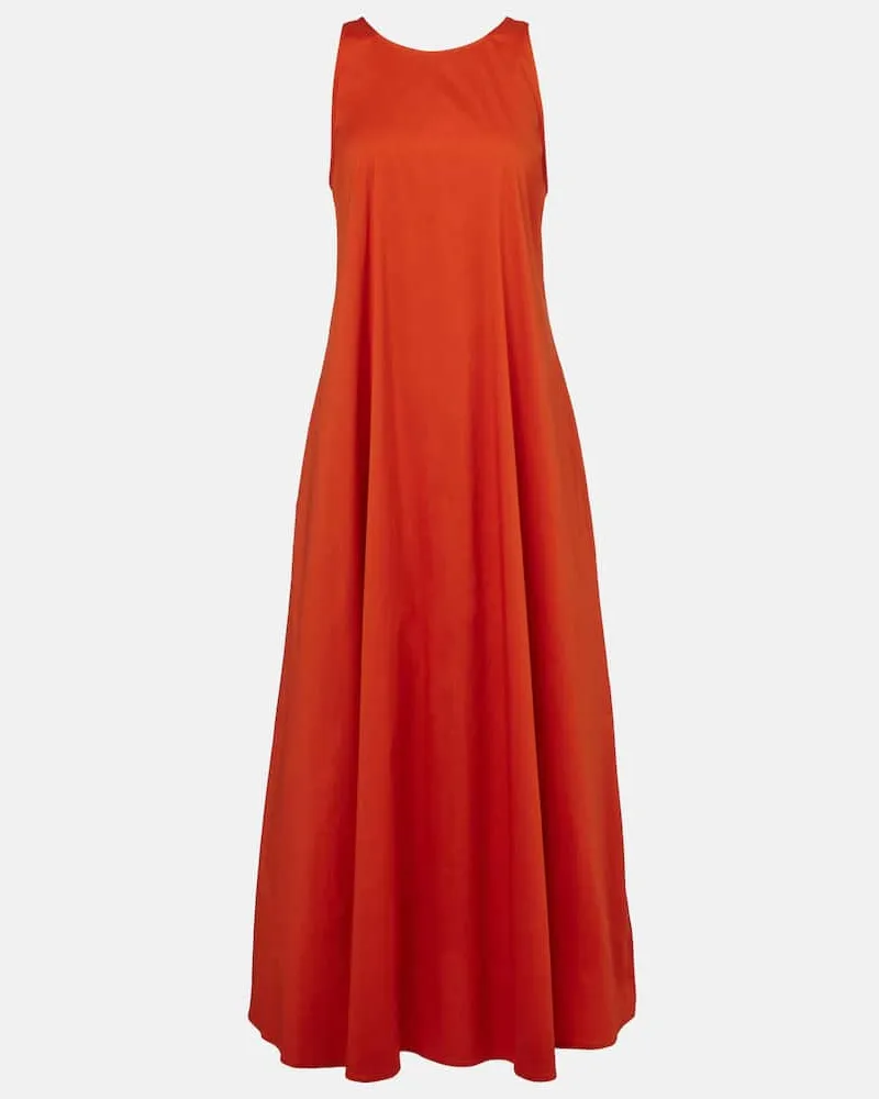 Max Mara Maxikleid Romea aus Popeline Rot