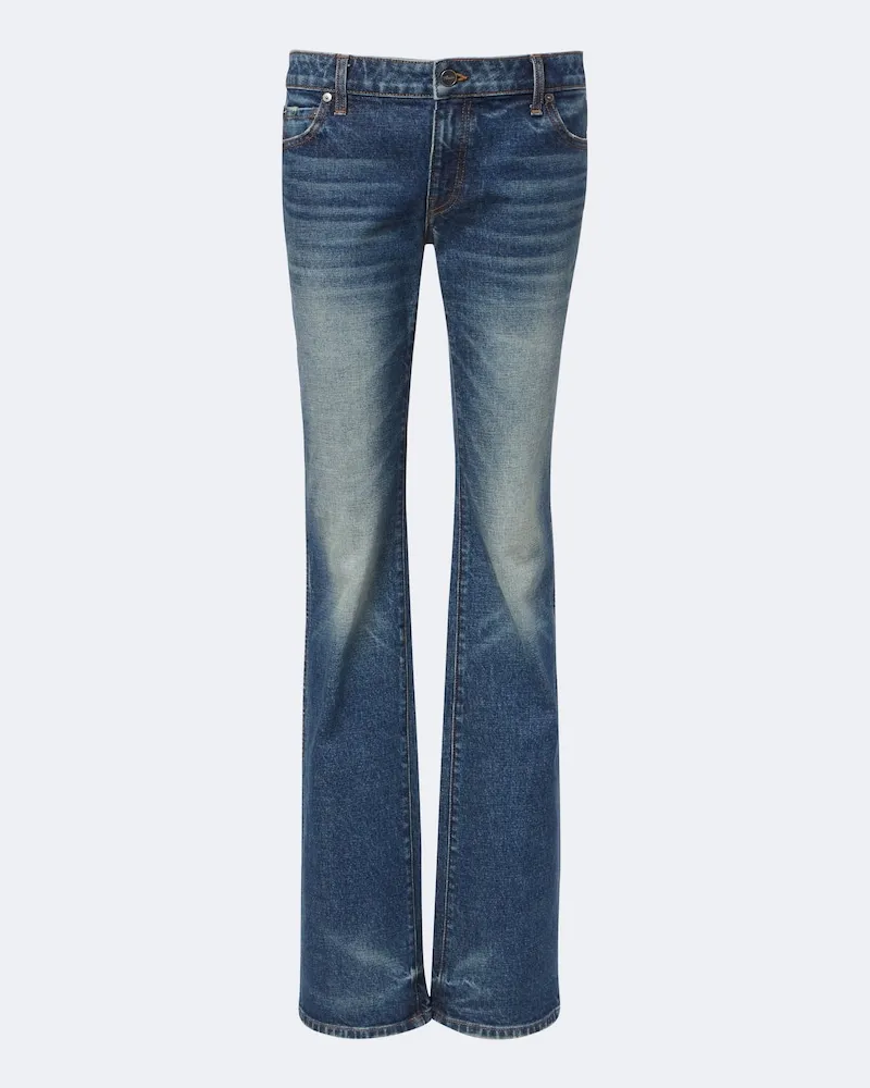 KHAITE Low-Rise Jeans Blau