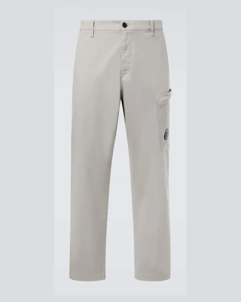 C.P. Company Cargohose Lens aus Baumwoll-Satin Grau