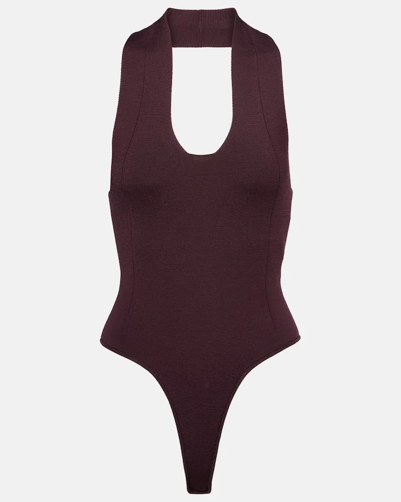 KHAITE Body Toto aus Strick Burgund