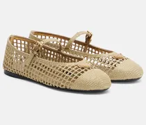 Mary-Jane-Ballerinas aus Häkelstrick