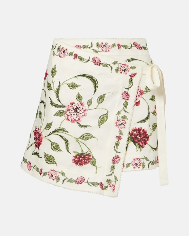 AGUA BENDITA Pareo Luna aus Leinen Weiß