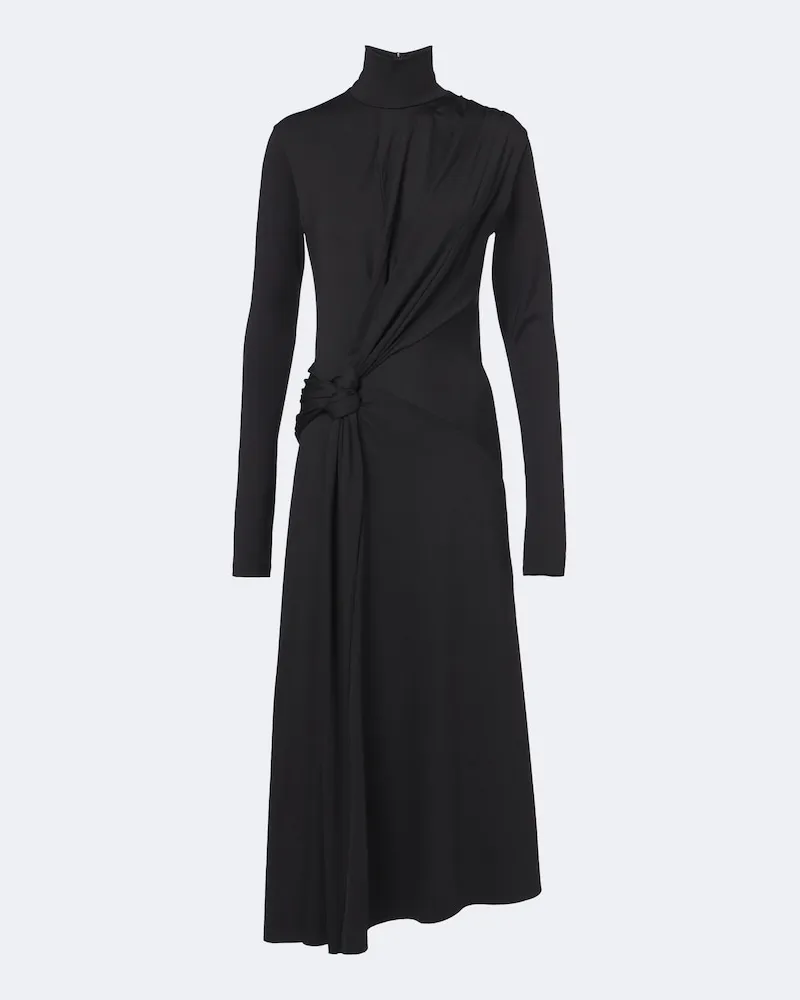 Victoria Beckham Midikleid Letice aus Jersey Schwarz